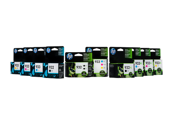 HP Pack de 4 cartouches authentiques d'encre noir haute capacité 932XL/ cyan/magenta/jaune 933