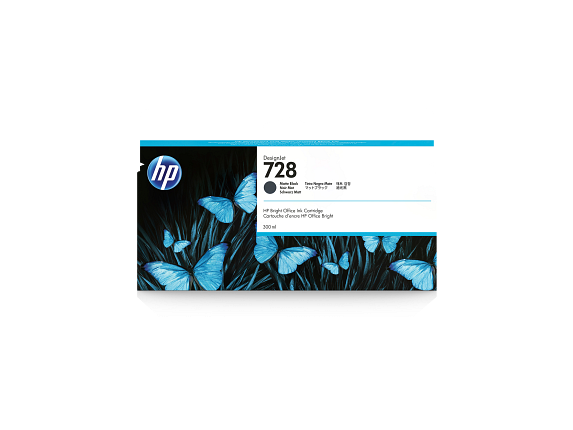 HP 728 cartouche d'encre DesignJet noire mate 300 ml