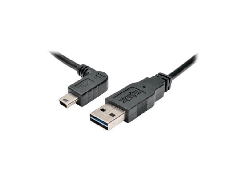Câble USB Tripp Lite ‑ USB-A vers Mini-B, angle gauche, 6 pi