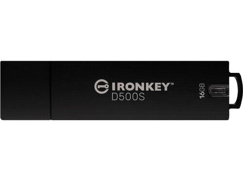 Kingston IronKey D500S USB Flash Drive - 16GB, FIPS 140-3 Encrypted, AES-256