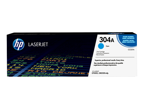 HP 304A toner LaserJet cyan authentique