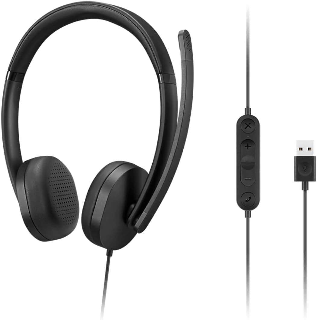Micro-casque Lenovo filaire supra-auriculaire Gen 2