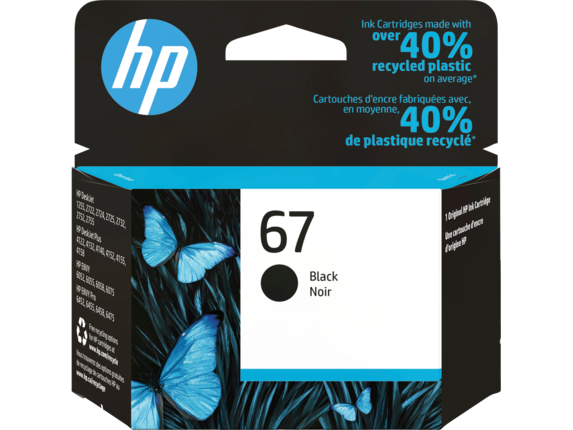 HP Cartouche d'encre noire authentique 67