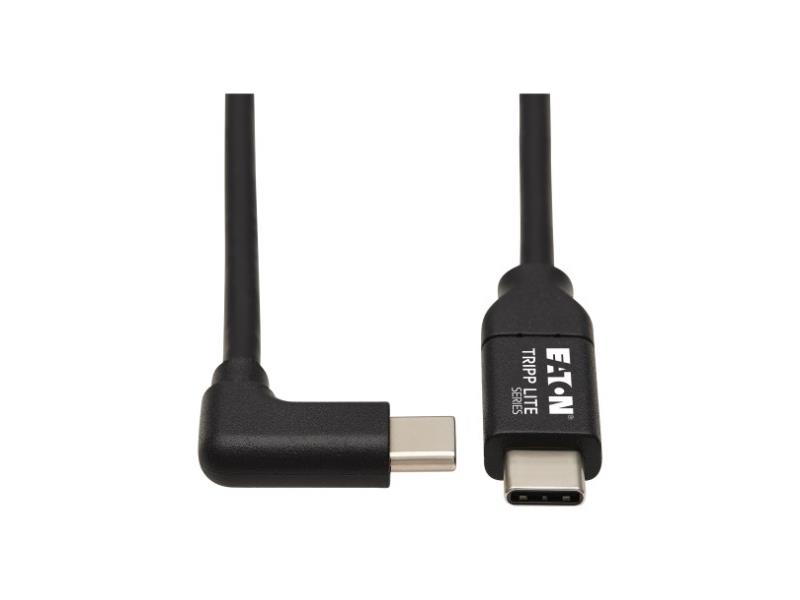 Câble USB-C Tripp Lite ‑ USB 2.0, 100 W, angle droit, 2 m, noir