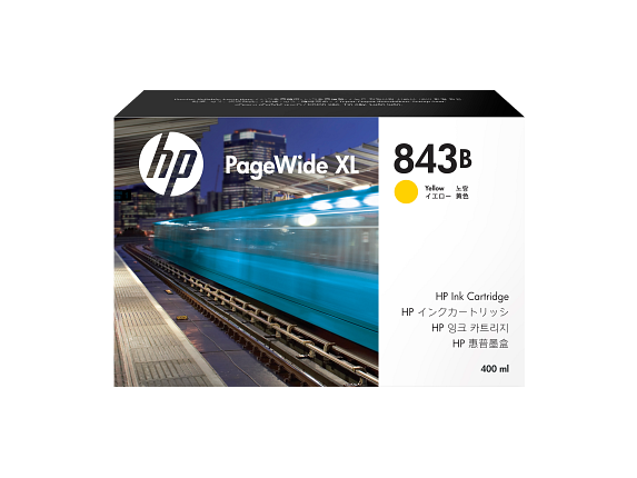 HP 843B cartouche d'encre PageWide XL jaune, 400 ml