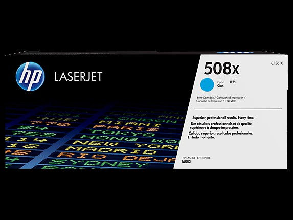 HP 508X toner LaserJet Cyan grande capacité authentique