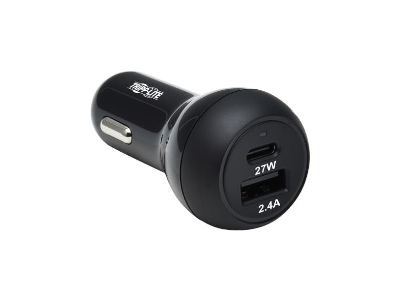 Chargeur auto USB Tripp Lite ‑ double port, 39 W, USB-C PD 27 W + USB-A 12 W