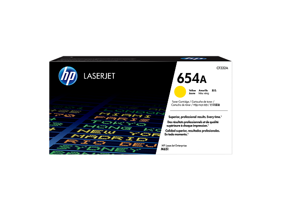 HP 654A toner jaune authentique LaserJet