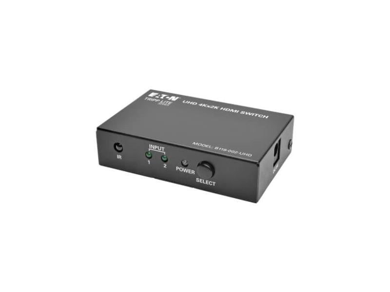 Commutateur HDMI Tripp Lite ‑ 2 ports, 4K 60 Hz, télécommande