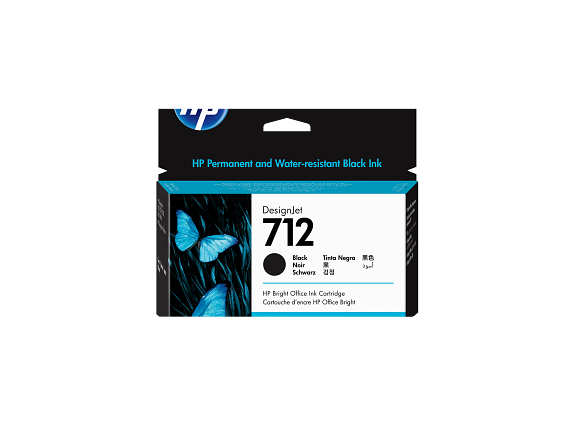 HP Cartouche d'encre DesignJet 712, noir, 80 ml