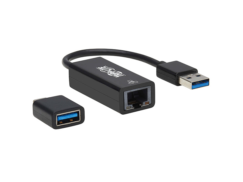Tripp Lite Network Adapter - USB-C/USB-A to RJ45, Gigabit, USB 3.2