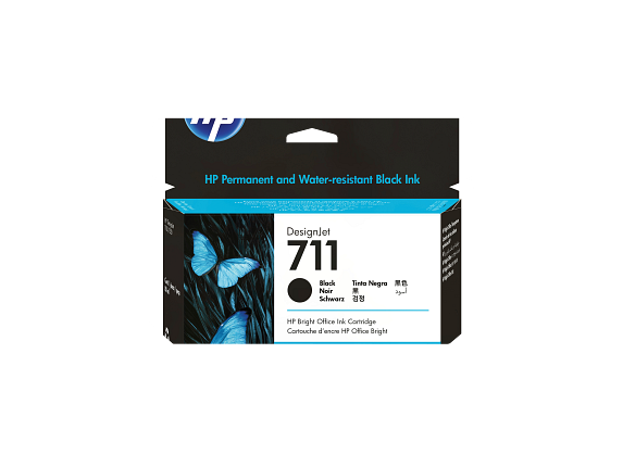 HP 711 cartouche d'encre DesignJet noir, 80 ml