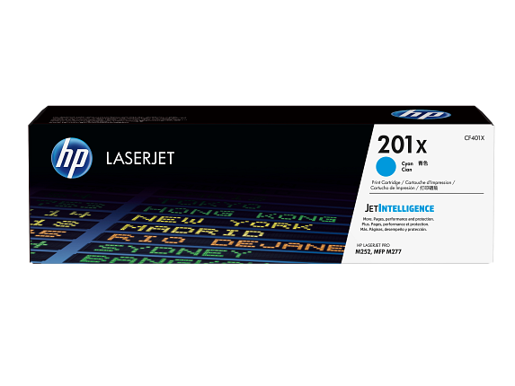 HP 201X toner LaserJet Cyan grande capacité authentique