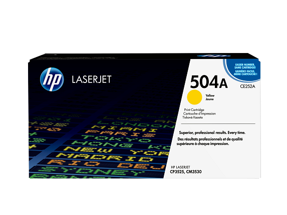 HP 504A toner LaserJet jaune authentique