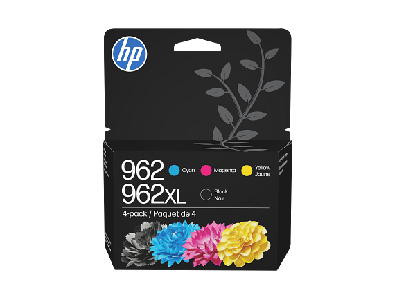HP 962XL Pack 4 cartouches noire haute capacité + 962 cyan/magenta/jaune authentiques