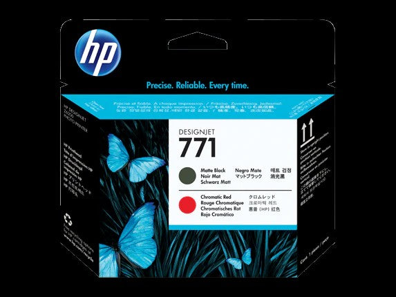 HP 771 tête d'impression DesignJet noir mat/rouge chromatique