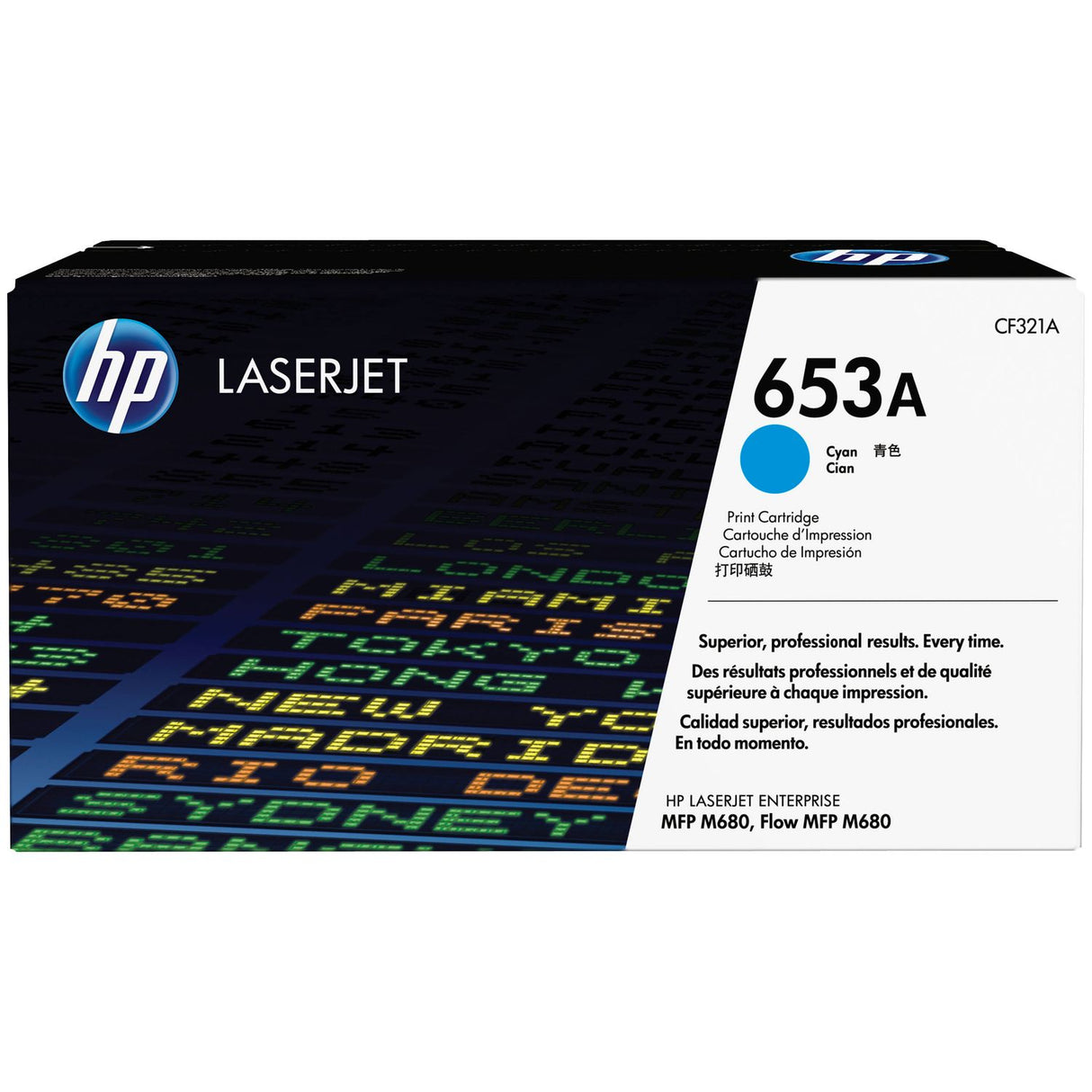 HP 653A toner cyan authentique LaserJet