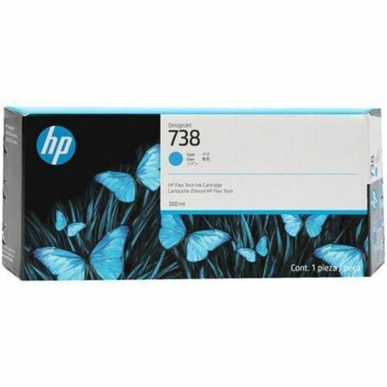 HP Cartouche d’encre DesignJet 738M, cyan, 300 ml