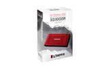 Disque SSD externe Kingston XS1000 ‑ 2 To USB 3.2 Gen 2, portable, rouge