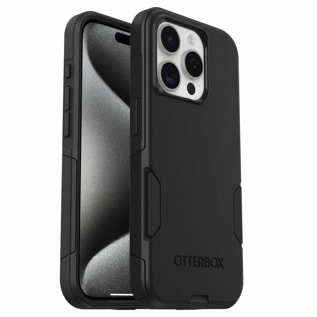 Commuter Series Black Protective Case for iPhone 15 Pro