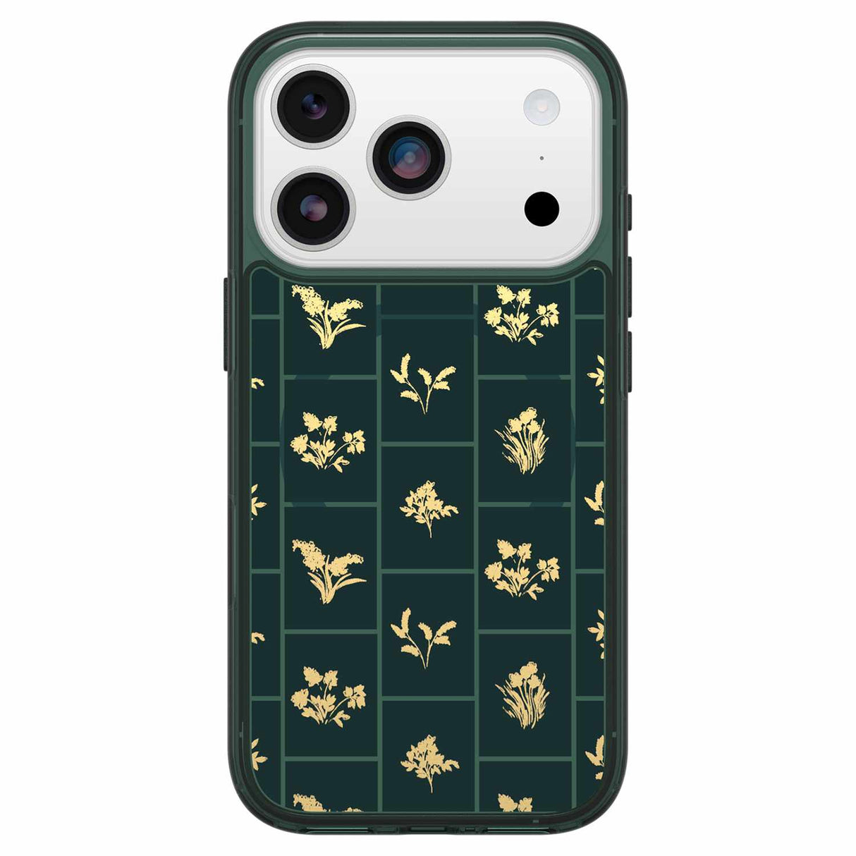 Étui Symmetry Clear MagSafe avec Contrôle de la Caméra Golden Bloom (Vert) pour iPhone 17 Pro