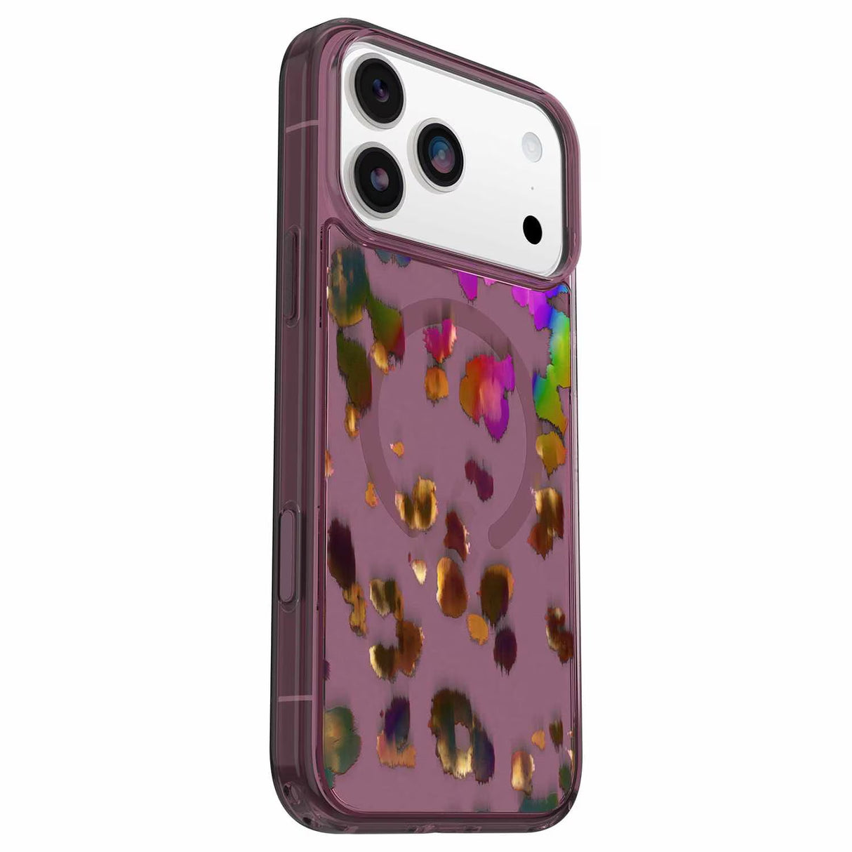 Étui Symmetry Clear MagSafe avec Contrôle de la Caméra Leopard Shift (Rose) pour iPhone 17 Pro Max