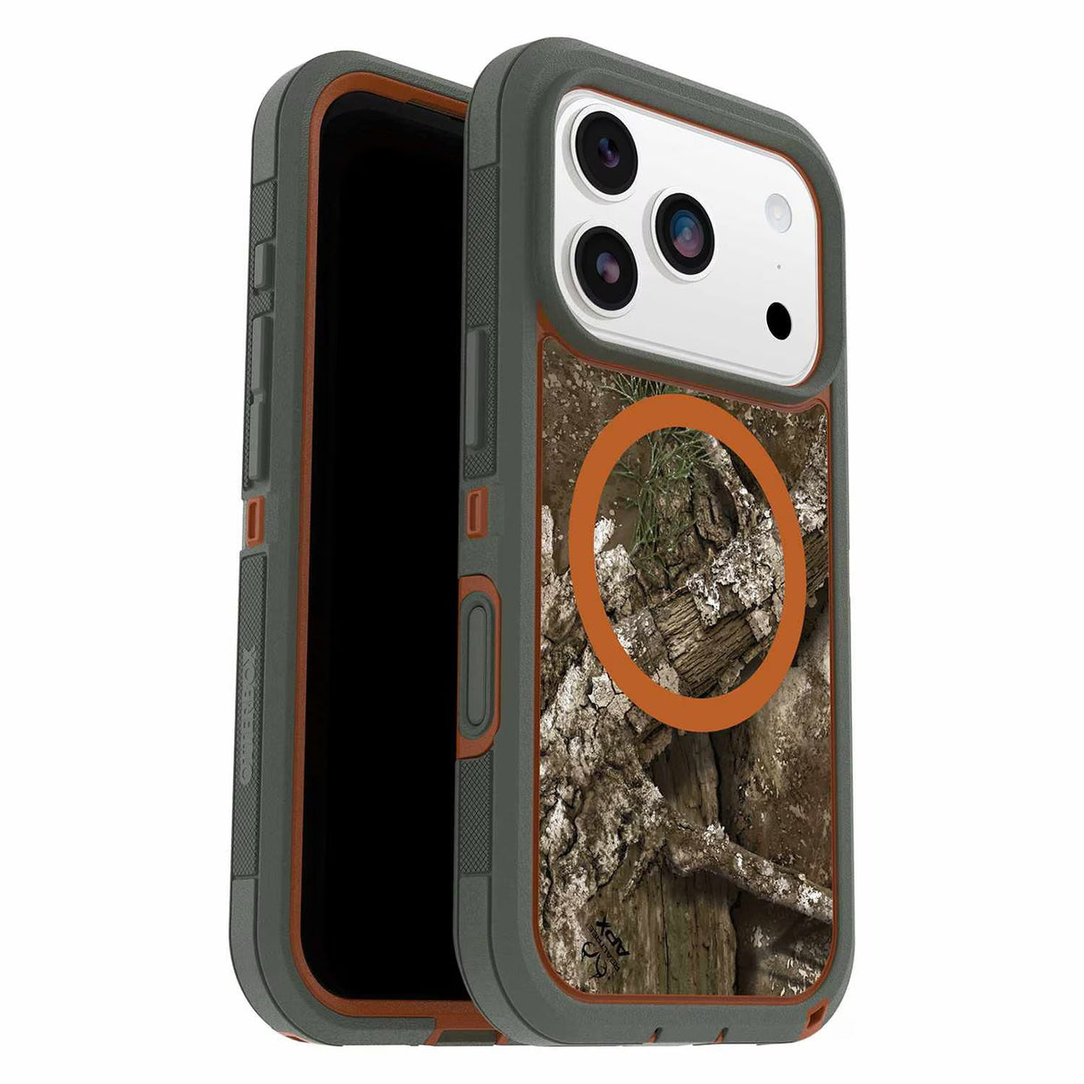 Étui Defender Pro XT Clear MagSafe avec Contrôle de la CaméraRealtree Apx (Vert) pour iPhone 17 Pro
