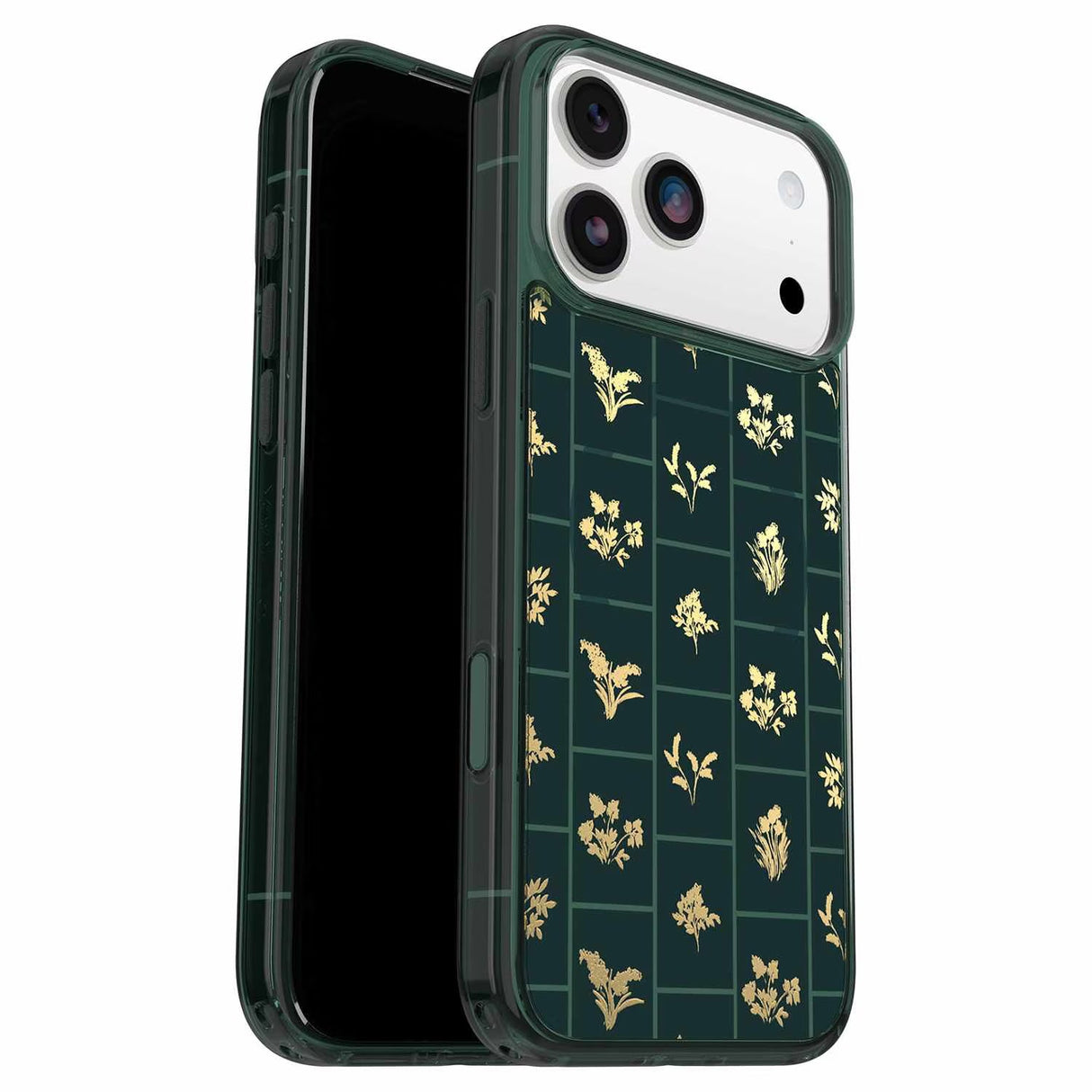 Étui Symmetry Clear MagSafe avec Contrôle de la Caméra Golden Bloom (Vert) pour iPhone 17 Pro Max