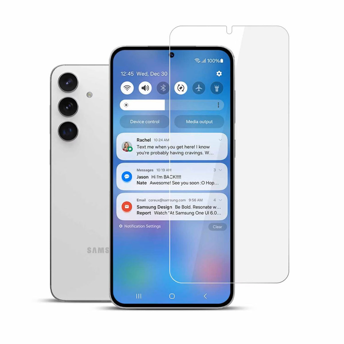 Protecteur d’écran en verre trempé pour Galaxy S25 FE