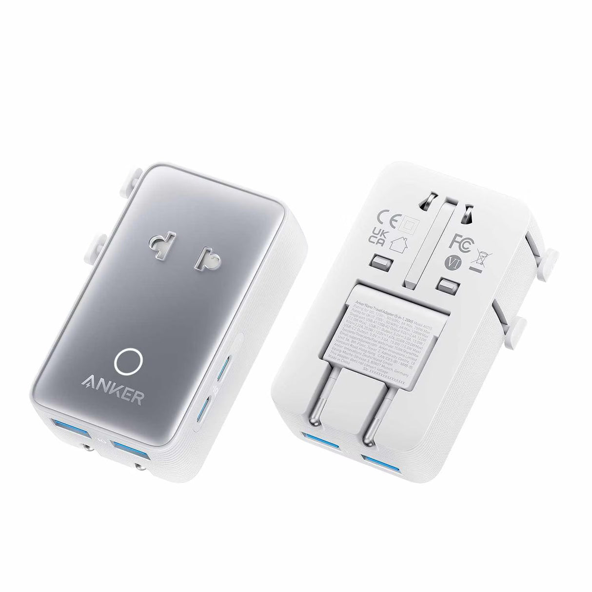Adaptateur de Voyage Nano 5-en-1 20W Blanc