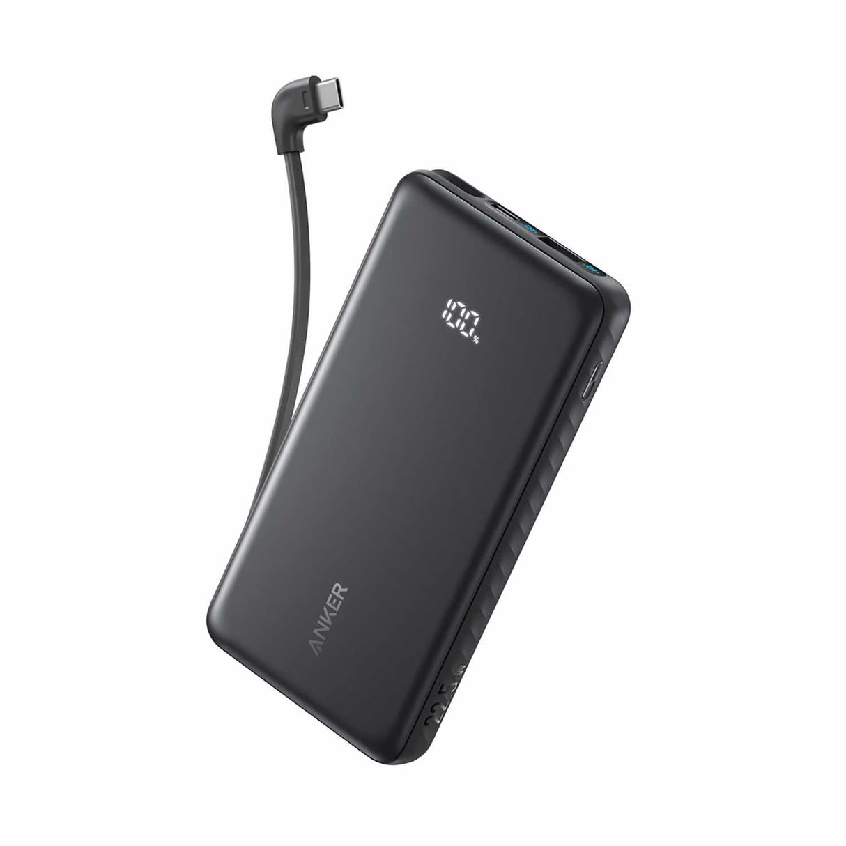 Batterie Externe Zolo 10000 mAh 22,5W Noir avec Câble USB-C Intégré