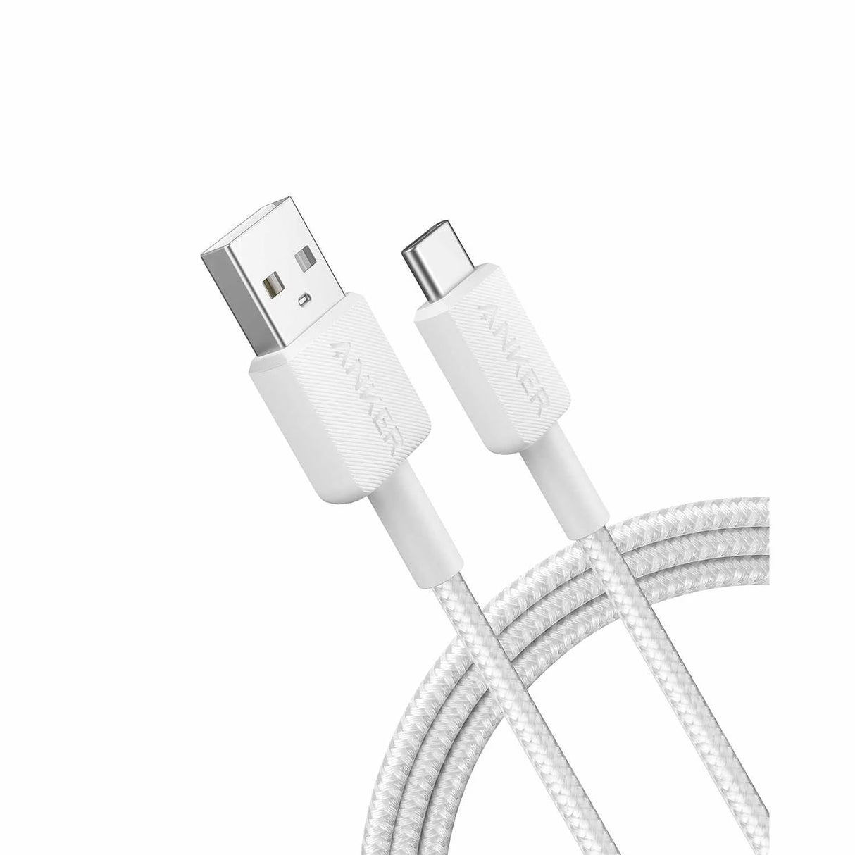 USB-A à USB-C Braided Cable 3 pieds  Blanc