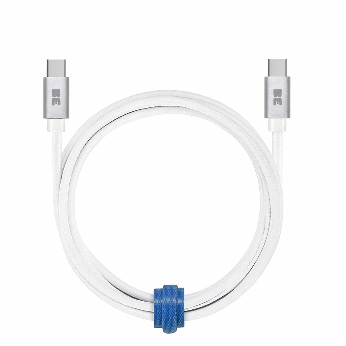 4ft White 60W USB-C to USB-C Braided Charge/Sync Cable