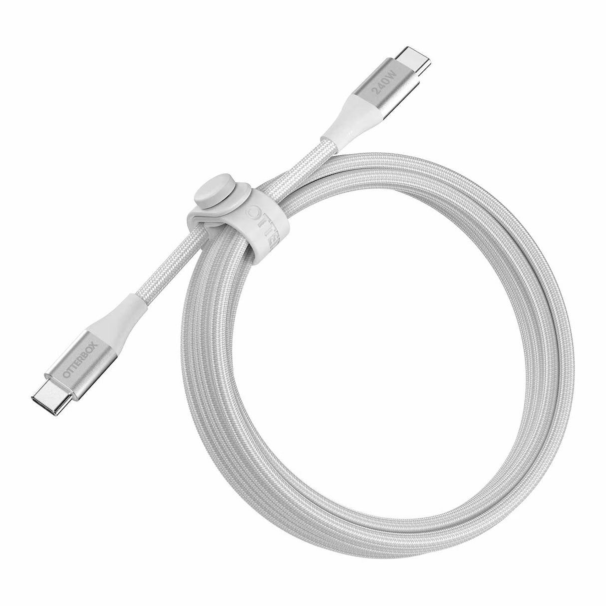 Premium Braided USB-C to USB-C Cable 240W 6ft White