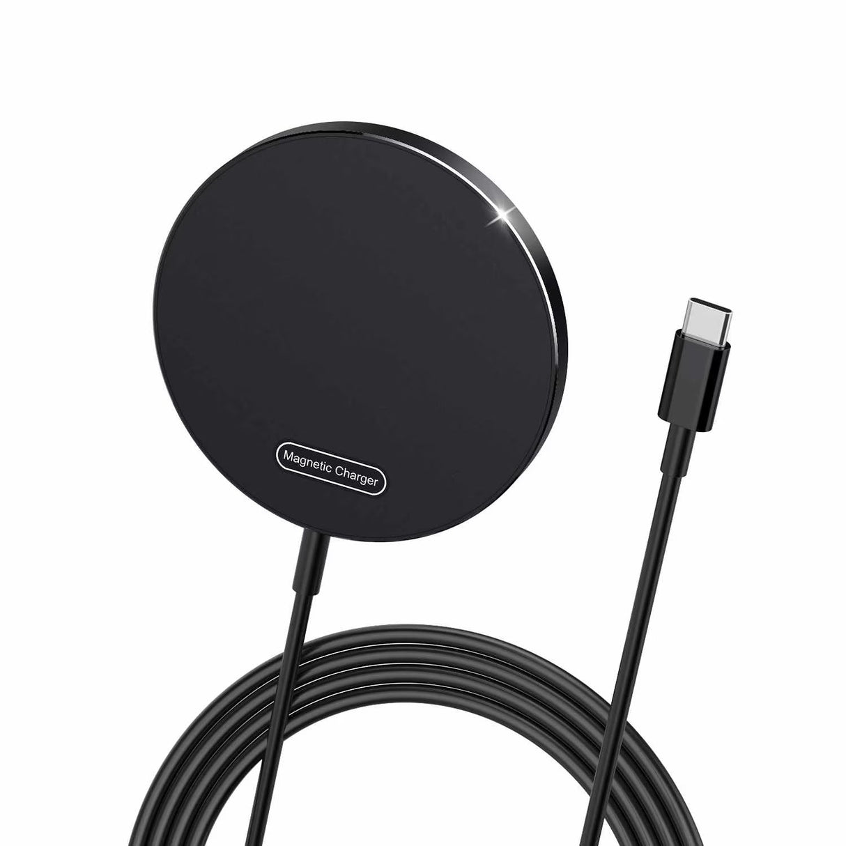 MagSafe 15W Wireless Charger with 4ft USB-C Cable Black