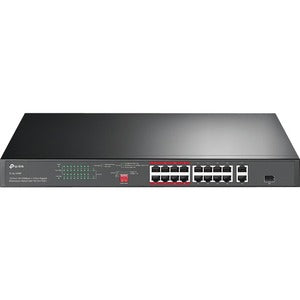TP-Link Switch rack Gigabit 16 ports 10/100 Mbps + 2 ports avec PoE+ 16 ports