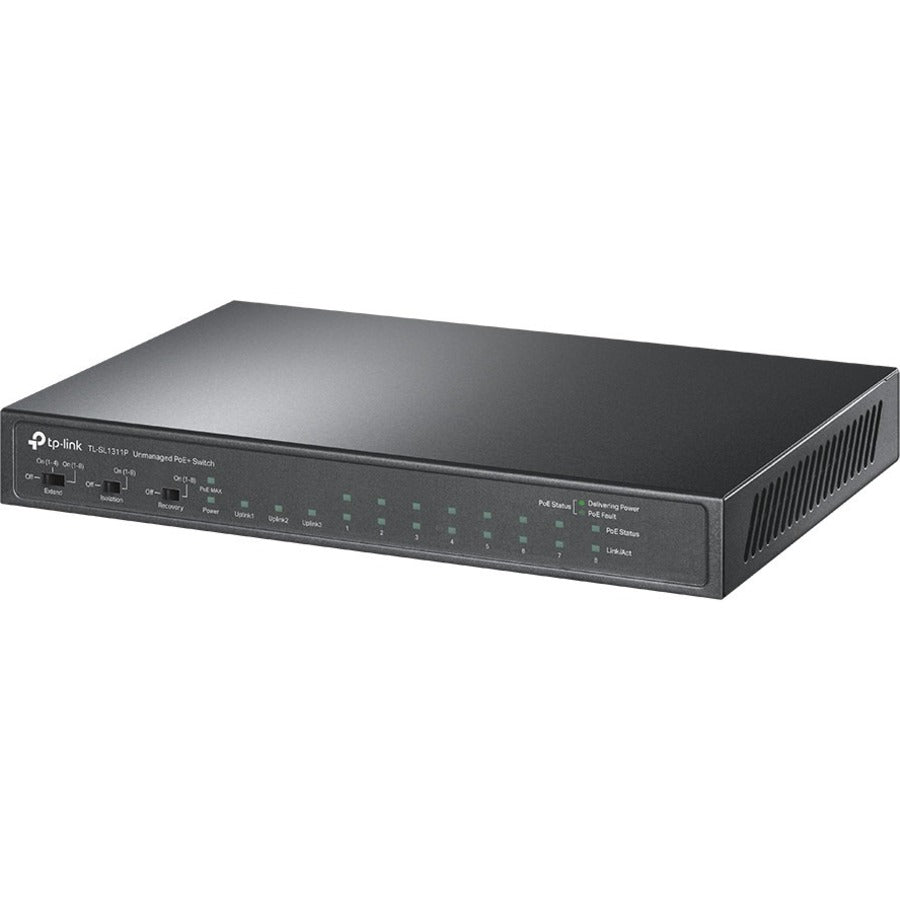 TP-Link Commutateur Gigabit de bureau 8 ports 10/100Mbps + 3 ports avec PoE+ 8 ports