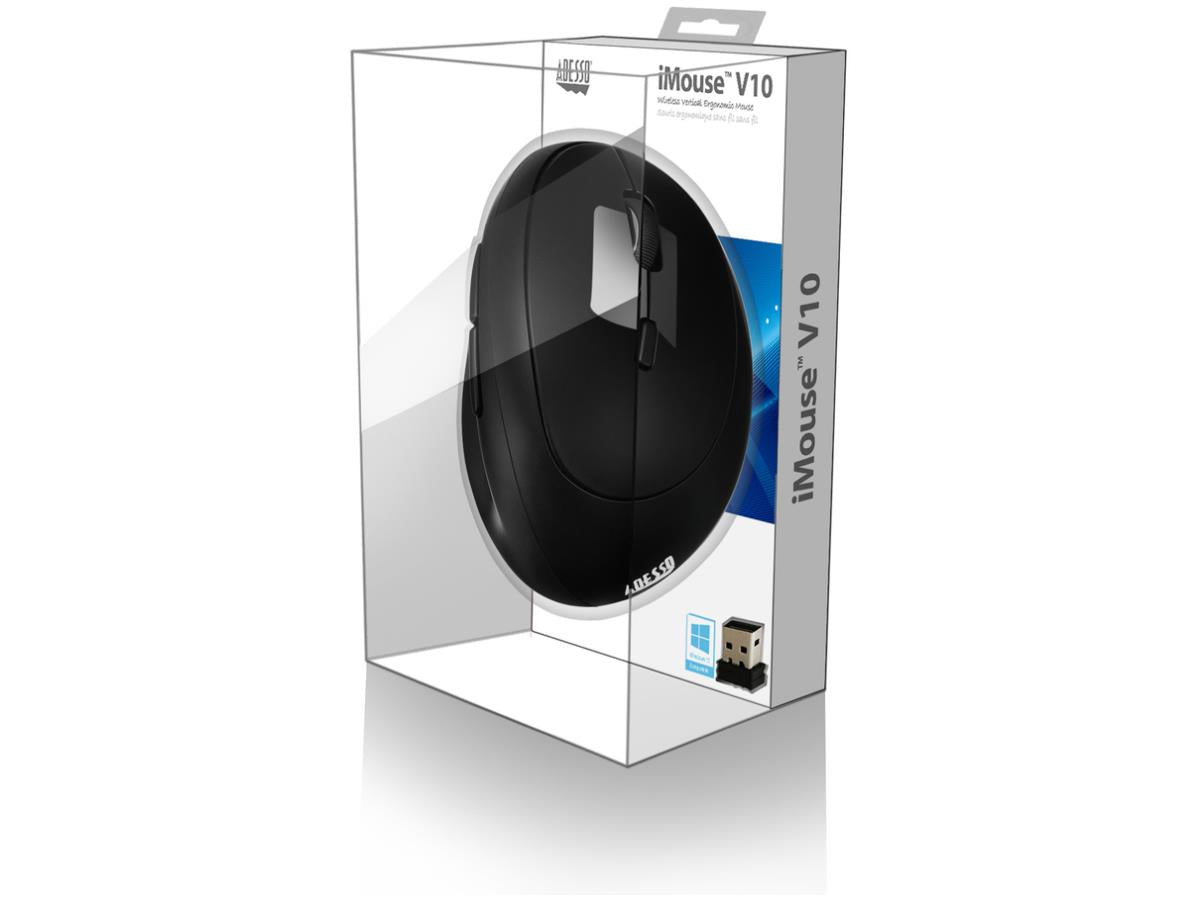 Souris Adesso iMouse V10 ‑ Mini verticale sans fil DPI réglable